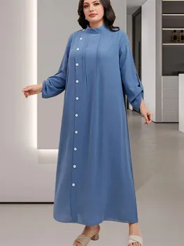 Plius Size Long Dress Muslim Women Abaya Dubai Kuklios suknelės 2023 Marokas Abayas Islam Kaftan Chatanas Vestidos Mussulmanos Ramadanas