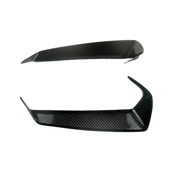 Car Real Carbon Fiber Front Head Light Lamp Eyebrow Frame Cover for R35 2008-2016