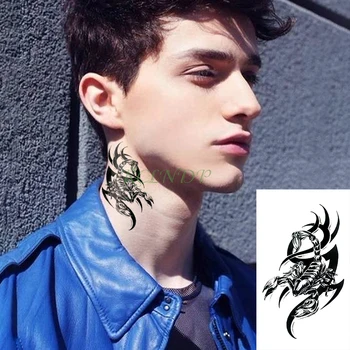 Neperšlampamas laikinas tatuiruotės lipdukas Skorpionas Helovinas Blykstė Tatoo Fake Tatto ranka Riešas Koja rankos kaklas Mergaitėms Vyrai Moterys vaikai
