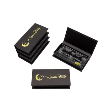 Gryna juoda stačiakampė blakstienų laikymo dėžutė su individualia didmenine prekyba dramatiškomis 25 mm audinės blakstienų dėžutės nagais su jūsų logotipu