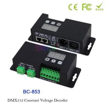 DC 12V-24V CV PWM DMX512/1990 Signalo dekoderis BC-853 DMX RGB LED juostinis valdiklis 6A*3CH Išėjimo dimeris RGB juostų šviesų juostai