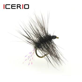 ICERIO 6PCS #12 Griffith's Gnat Dry Fly Trout Fly Fishing Masalas