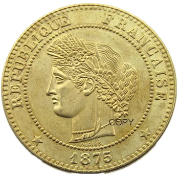 Prancūzija 1875A 1877A 10 centimų kopijavimo monetų