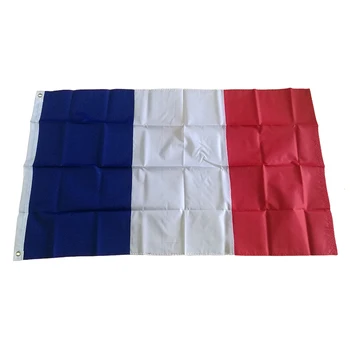 Siuvinėta Siuvama Prancūzijos vėliava Prancūzijos nacionalinė vėliava Pasaulio šalies vėliava Oksfordo audinio nailonas 3x5ft