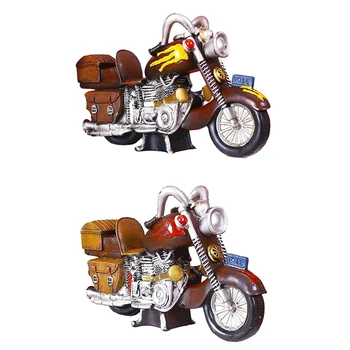 Motociklas Miniatiūrinis transporto priemonės dekoras, Motociklų dizaino ornamentas, Creatives Derva Motociklas namų dekoravimui