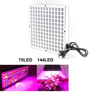 75LED 144 LED augalai auga Skydo šviesa Viso spektro sėjamoji kultivo Fito lempa Vidinis šiltnamiui auginti dėžės palapinės kambarys